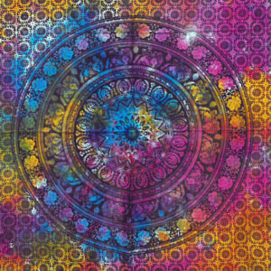 Arte de Pared De Algodón - Mandala Elephant