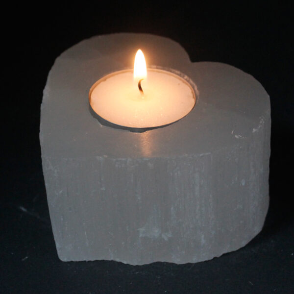 Candelero Selenite corazón - Imagen 2