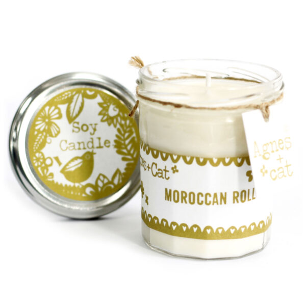 Velas en Bote de Cristal - Moroccan Roll