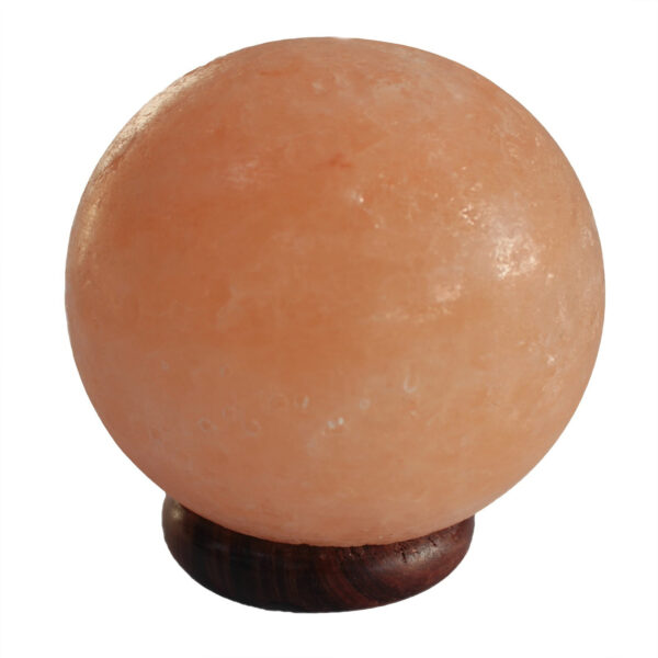 Lámpara de sal bola - Base de madera - Imagen 2
