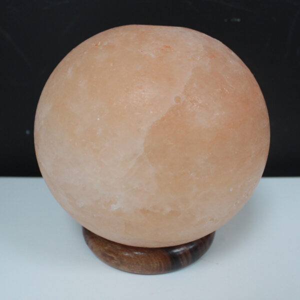 Lámpara de sal bola - Base de madera - Imagen 4