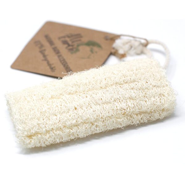 Natural Loofah Scrub on Rope - 5" - 12.7 cm - Imagen 3