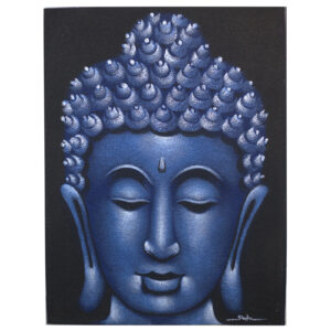 Cuadro de Buda - Acabado en Arena y Azul