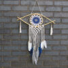 Atrapasueños - Med Macramé Eye Blanco / Azul / Gris