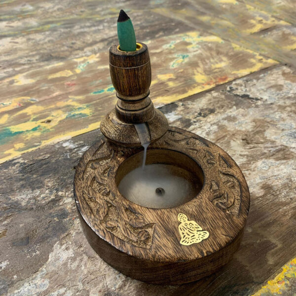 Sm Quemador Inverso Madera de Mango - Brass Buddha - Imagen 4