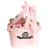 Cesta ramo de flores jabón - rosa