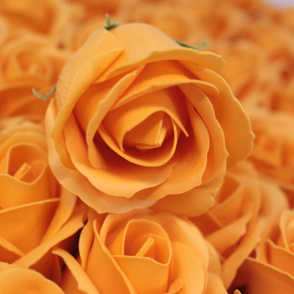 Flor de manualidades deco mediana - naranja - Imagen 4
