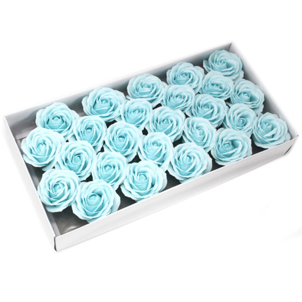 Flor de manualidades deco grande - celeste bebé - Imagen 2