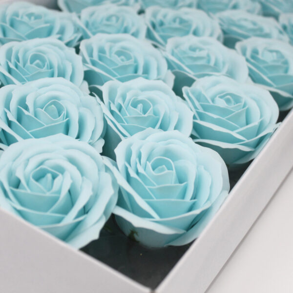 Flor de manualidades deco grande - celeste bebé - Imagen 3