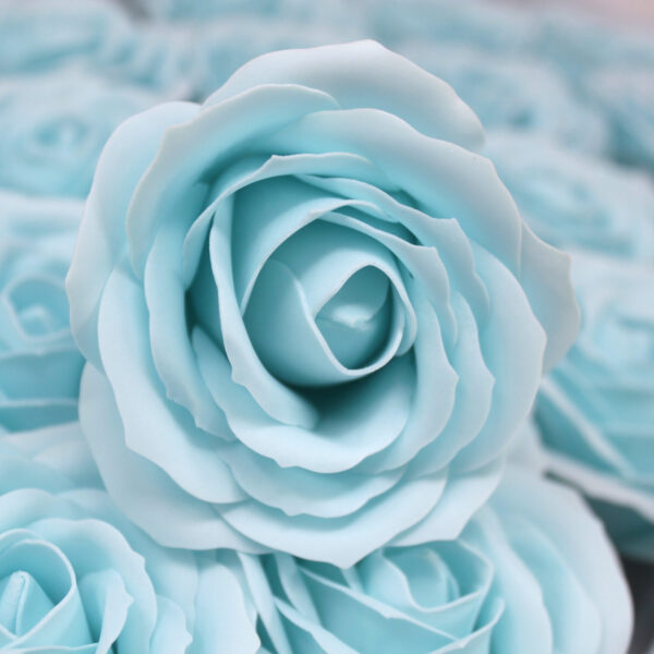 Flor de manualidades deco grande - celeste bebé - Imagen 4