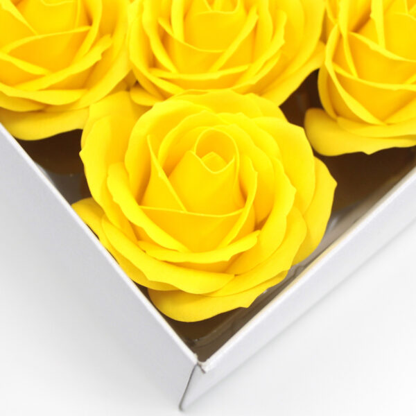 Flor de manualidades deco grande - amarillo - Imagen 3