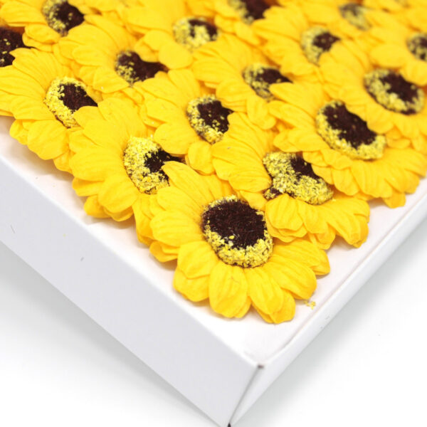 Flor de girasol manualidades deco mediana - amarillo - Imagen 3