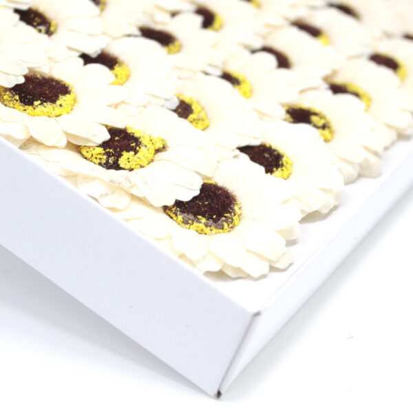 Flor de girasol manualidades deco mediana - marfil - Imagen 3