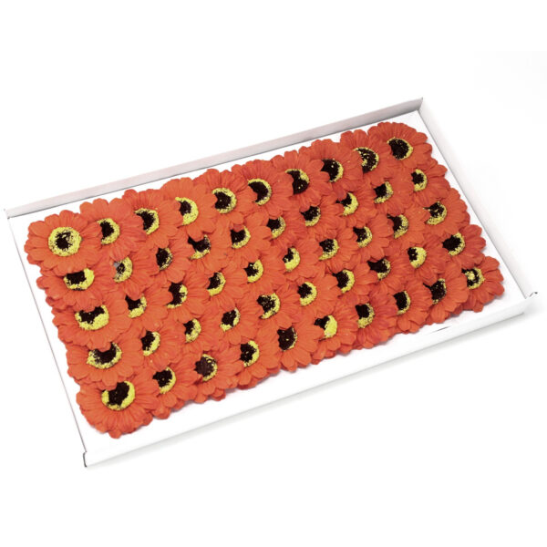 Flor de girasol manualidades deco mediana - naranja - Imagen 2
