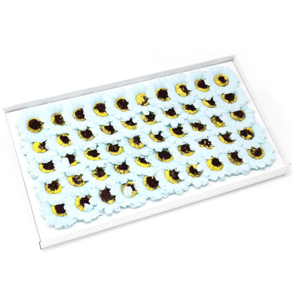 Flor de girasol manualidades deco mediana - celeste bebé - Imagen 2