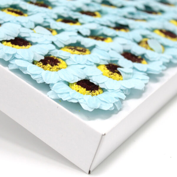 Flor de girasol manualidades deco mediana - celeste bebé - Imagen 3