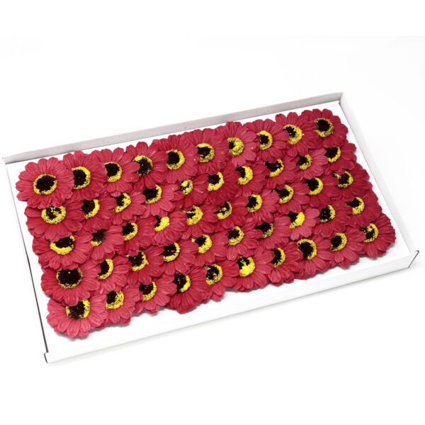 Flor de girasol manualidades deco mediana - roja - Imagen 2