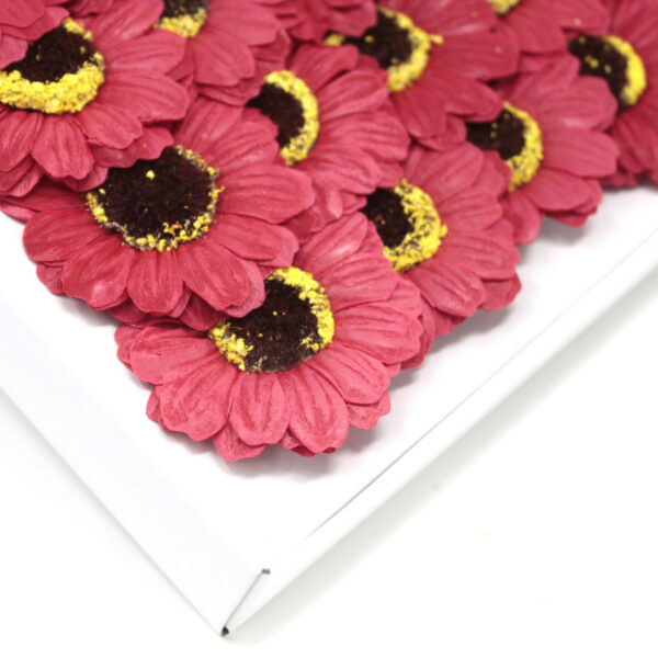 Flor de girasol manualidades deco mediana - roja - Imagen 3