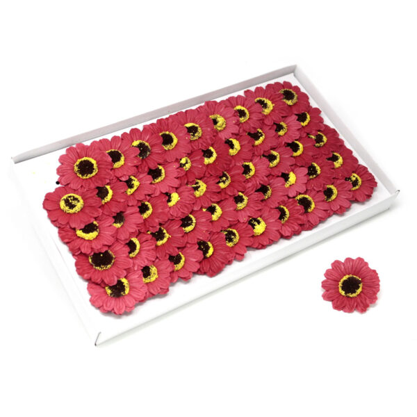 Flor de girasol manualidades deco mediana - roja - Imagen 4