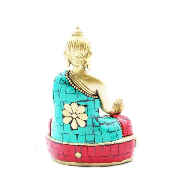 Figura de Buda de Latón - Mano Abajo - 11.5 cm - Imagen 2