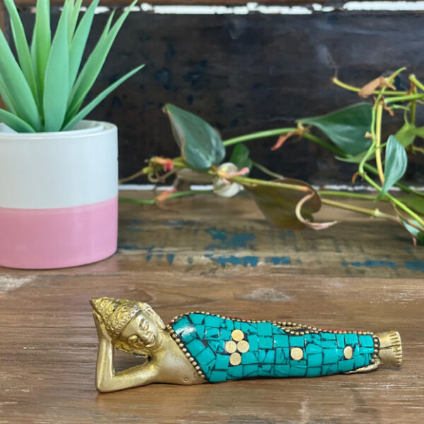 Figura de Buda de Latón - Acostado - 10cm - Imagen 3