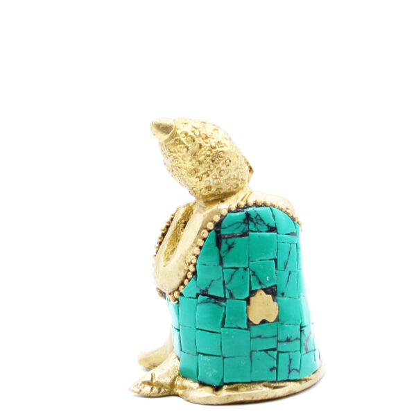 Figura de Buda de Latón - Pensando - 6.5 cm - Imagen 2