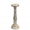 Soporte de vela mediano - oro blanco