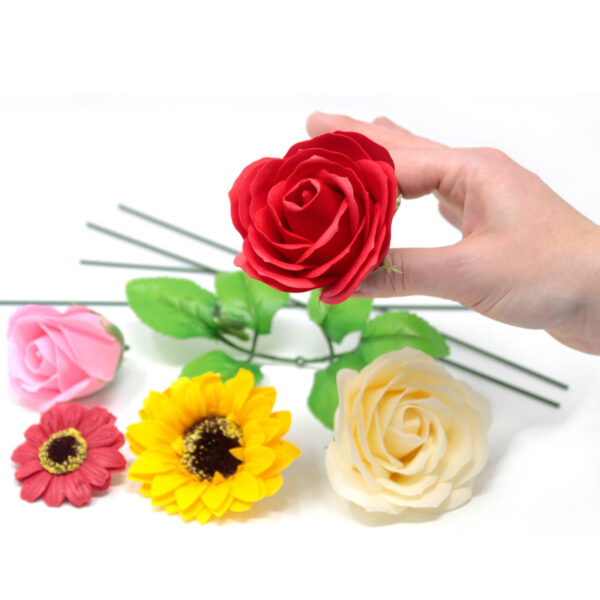 Flor de Jabón Manualidades - claveles - Creama - Imagen 3