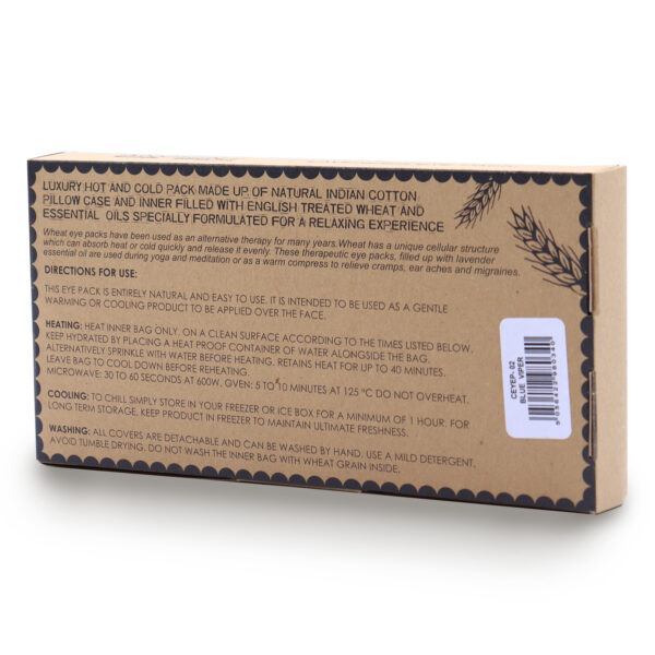 Almohada para los ojos de algodón natural lavanda y juco en caja de regalo - Víbora azul - Imagen 2