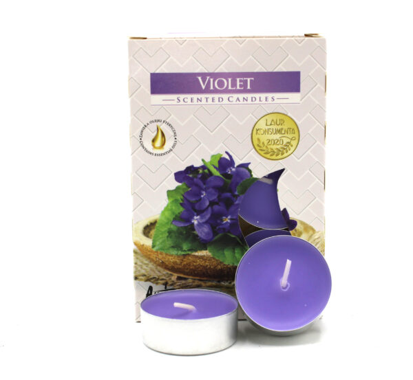 1x Set de 6 Velas de Té Perfumadas - Violeta