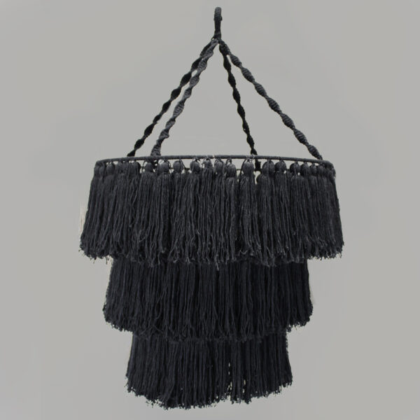 Araña de macramé suave - Negro - Imagen 2