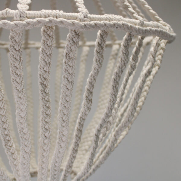 Candelabro de gota grande de macramé - Natural - Imagen 3