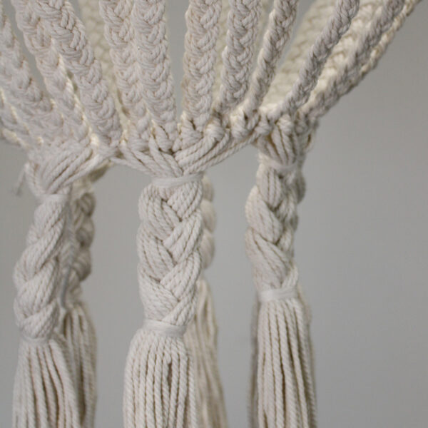 Candelabro de gota grande de macramé - Natural - Imagen 4