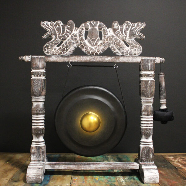 Pequeño Gong de Meditación con Soporte - 25cm - Negro - Imagen 3