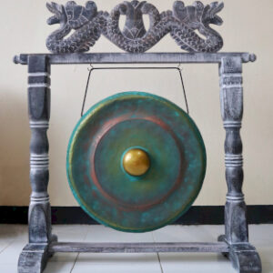 Pequeño Gong de Meditación con Soporte - 25cm - Verde
