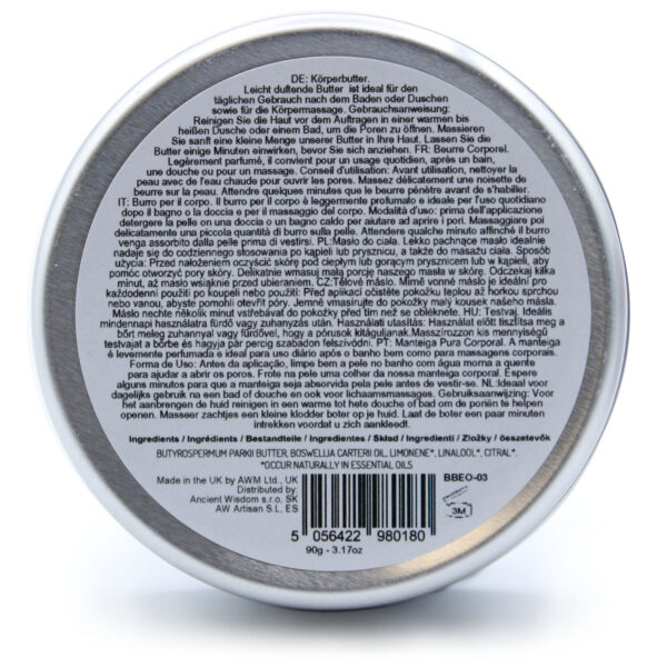 Manteca Corporal de Karité Aromaterapia 90g - Frankincense - Imagen 3