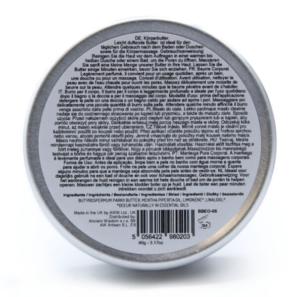 Manteca Corporal de Karité Aromaterapia 90g - Menta - Imagen 4