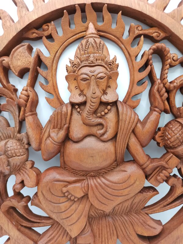 Panel de madera - Ganesh 40cm - Imagen 3