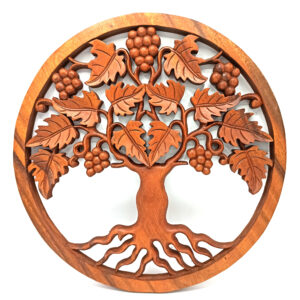 Panel de madera - Árbol de la vida de Uva - 40cm