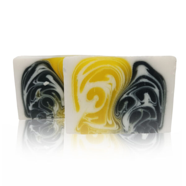 Jabon artesanal 1,2kg - Día y Noche - Amarillo y Negro - Imagen 3