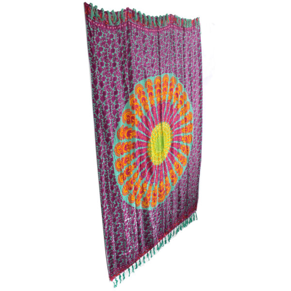 Pareos de Mandela en verde azulado y morado - Imagen 2