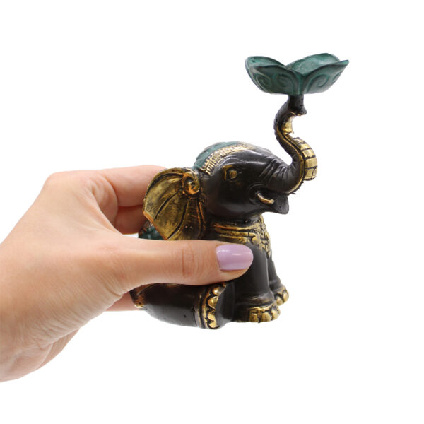 Portavelas / Incienso Elefante Mediano - Imagen 2