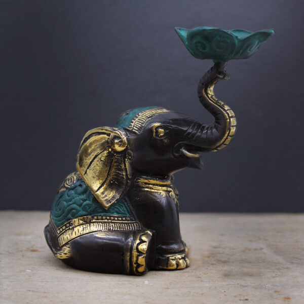 Portavelas / Incienso Elefante Mediano - Imagen 3