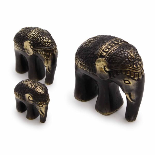 Elefante de arte conjunto de 3 - Imagen 2