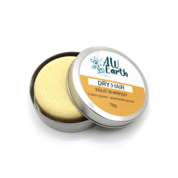 70g Champú Artesanal Solido en Lata - Cabello Seco - Imagen 2