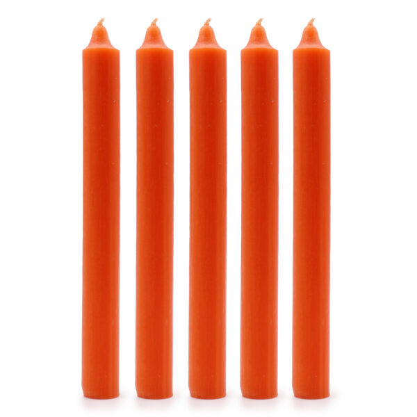 Velas a Granel de Color Sólido - Naranja Rústico - Paquete de 10 - Imagen 2