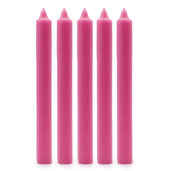 Velas a Granel de Color Sólido - Rosa Profundo Rústico - Paquete de 10 - Imagen 2