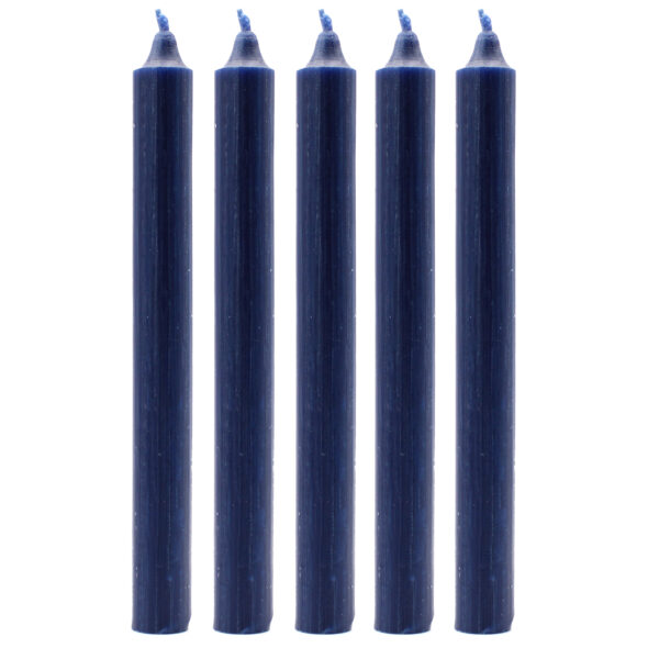 Velas a granel de color sólido - Azul marino rústico - Paquete de 10 - Imagen 2