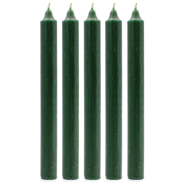 Velas a Granel de Color Sólido - Verde Acebo Rústico - Paquete de 10 - Imagen 2