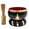 Juego de Cuenco Tibetano - Buda - Negro/Naranja 10
